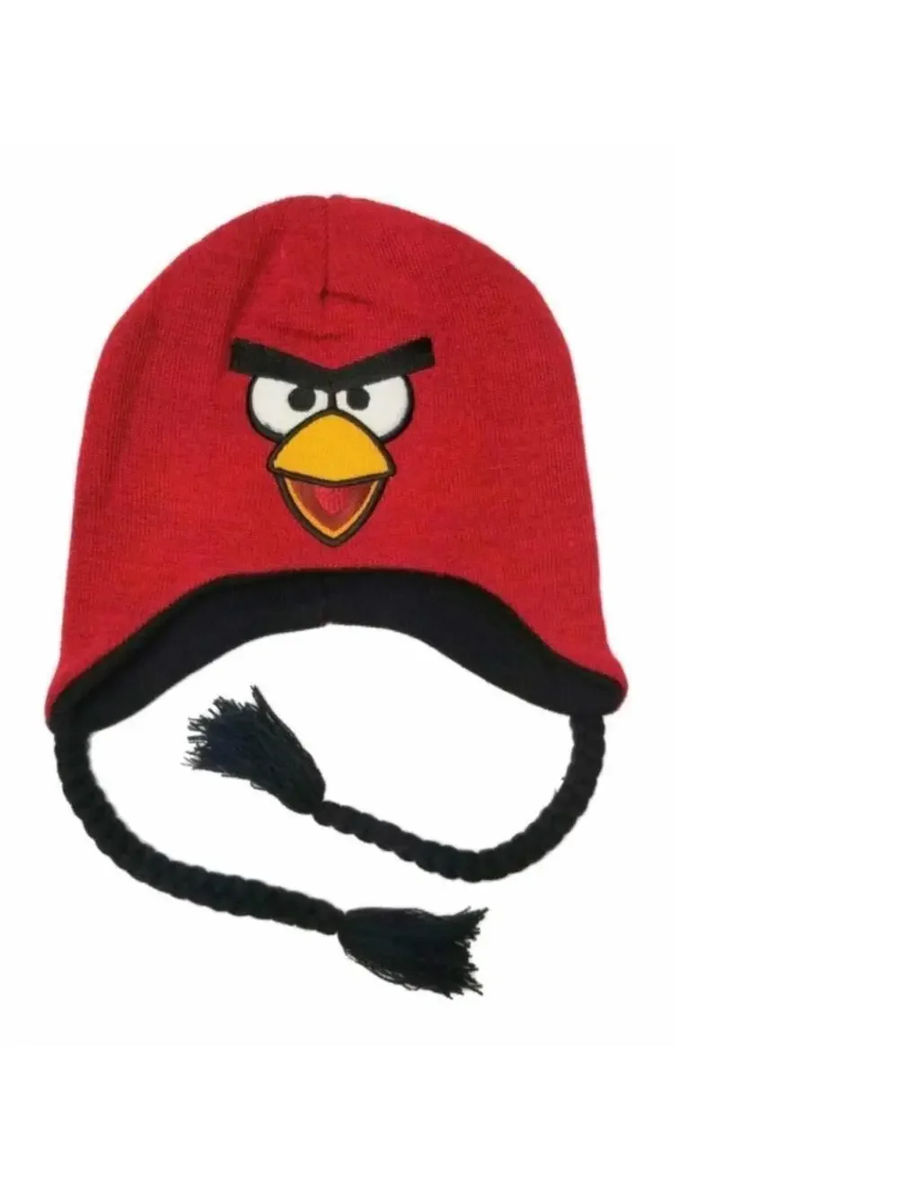 Kids Winter Beanie Angry Birds Trapper Hat Reversible Laplander Red Acrylic
